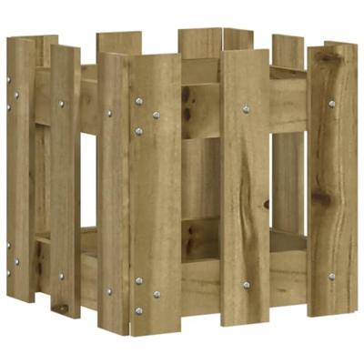 VidaXL Plantenbak met hekontwerp 30x30x30 cm geïmpregneerd grenenhout VidaXL Plantenbak met hekontwerp 30x30x30 cm geïmpregneerd grenenhout