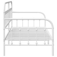Bedframe voor een daybed met hoofdeinde Wit 100 x 190 cm Staal - thumbnail