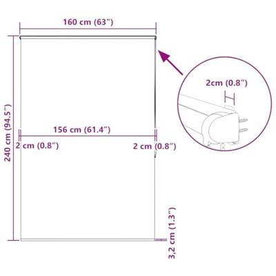 Doucherolgordijn met cassette 160x240 cm stofbreedte 156 cm Doucherolgordijn met cassette 160x240 cm stofbreedte 156 cm