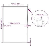 Doucherolgordijn met cassette 160x240 cm stofbreedte 156 cm - thumbnail