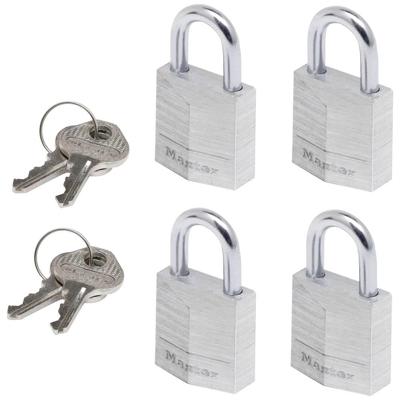 Masterlock 4 x 20mm - 11mm steel shackle, 3mm diam. - 3-pin cylinder - keyed alik - 9120EURQNOP