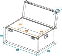 Roadinger Transportcase Flightcase (l x b x h) 400 x 800 x 400 mm - thumbnail