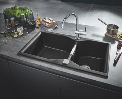 Keukenmengkraan GROHE Minta C-Uitloop Uittrekbare Dual Spray Keukenmengkraan GROHE Minta C-Uitloop Uittrekbare Dual Spray