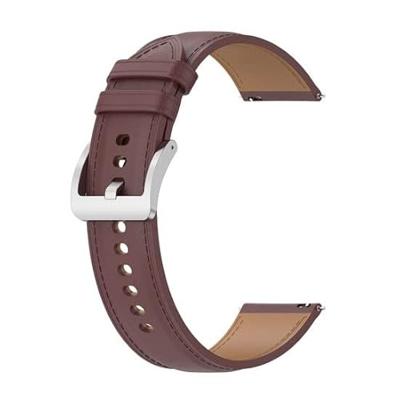 Luxe leren bandje - Donkerbruin - Garmin Vivoactive 6 / Vivoactive 5 / Vivoactive 3