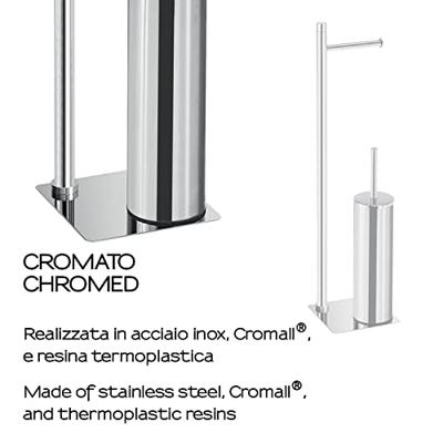 Vrijstaand Closetrol- en Borstelhouder Sapho Trilly Chroom