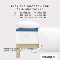 Schlafgut Schlafgut Pure Jersey Topper Hoeslaken M - 120x200 - 130x220 615 Blue Mid - thumbnail