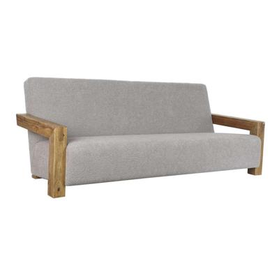 Sofa DKD Home Decor Natuurlijk Lichtgrijs Gerecycleerd Hout Modern 221 x 94 x 83 cm