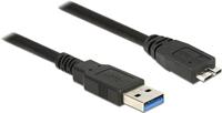 DELOCK Kabel USB 3.0 Type-A stekker > USB 3.0 Type Micro-B stekker 1,0 m zwart - thumbnail