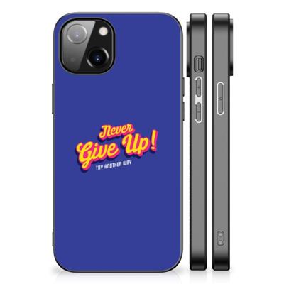 Apple iPhone 13 | iPhone 14 | Telefoon Hoesje | met tekst Never Give Up