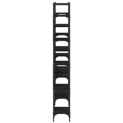 Boekenkast 155,5x24x166,5 cm bewerkt hout zwart
