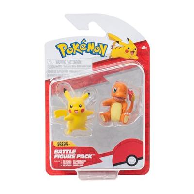 Pokemon Battle Feature Figure - Pikachu & Charmander (Female Pikachu & Sitting Charmander)