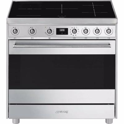Smeg C9IMX9-1 fornuis Vrijstaand fornuis Zwart, Roestvrijstaal Zone van inductiekookplaat A