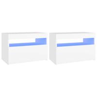 Tv-meubelen 2 st met LED-verlichting 60x35x40 cm wit - thumbnail