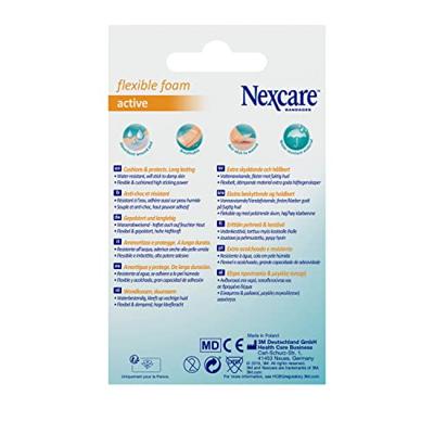 Nexcare 3m Flexible Foam Active Ha Pleist.strip 10