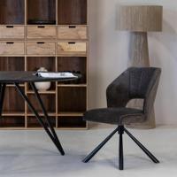 Giga Meubel - Eetkamerstoel Beige Draaibaar - Mara - Set van 2 - thumbnail