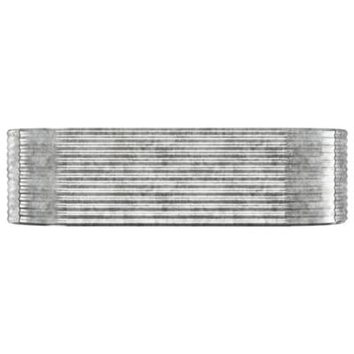 VidaXL Plantenbak 249x100x68 cm gepoedercoat staal zilverkleurig