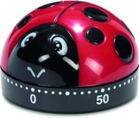 Patisse kookwekker lieveheersbeestje 6 cm zwart/rood - thumbnail