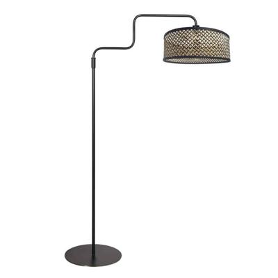 Steinhauer Vloerlamp zwartBloeba met bamboe - 4170ZW