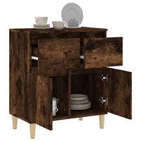 Dressoir 60x35x70 cm bewerkt hout gerookt eikenkleurig - thumbnail