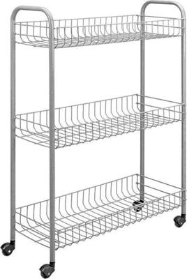 Metaltex Badkamer-/keukentrolley Slim 84x56cm Staal Zilver Metaltex Badkamer-/keukentrolley Slim 84x56cm Staal Zilver