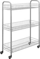 Metaltex Badkamer-/keukentrolley Slim 84x56cm Staal Zilver - thumbnail
