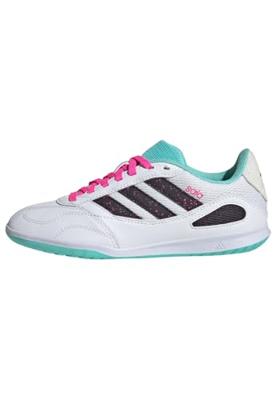 adidas Super Sala III Zaalvoetbalschoenen (IN) Kids Wit Zwart Turquoise Roze - thumbnail
