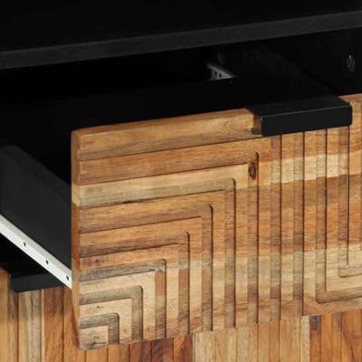 Badkamerkast met lade Bruin 38 x 33 x 160 cm Massief acaciahout