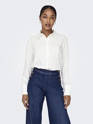 Only Onlberit Life L/s Shirt Wvn Blouse Snow White