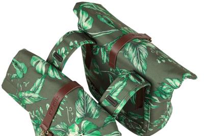 fietstas dubbel Ever-Green thyme groen 28-32L