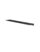Hotbath &MORE Planchet - 60cm - inclusief bevestigings rails - 2 uitsparingen - voor zeepdispenser of beker - Geborsteld zwart PVD SH060H2MBP - thumbnail