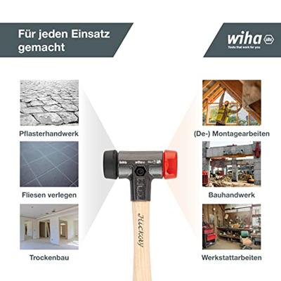 Wiha 832-38 40 26612 Kunststof hamer Middelzacht, Hard 621 325 mm 1 stuk(s) - thumbnail