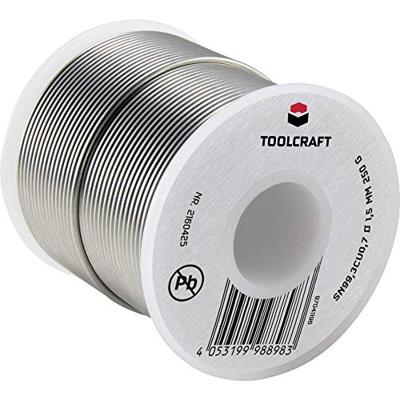 TOOLCRAFT Soldeertin, loodvrij Spoel Sn99,3Cu0,7 ROL1 250 g 1.5 mm TOOLCRAFT Soldeertin, loodvrij Spoel Sn99,3Cu0,7 ROL1 250 g 1.5 mm