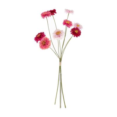 Zinnia Kunstbloemen bundel 60cm Roze mix