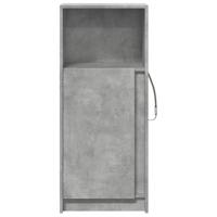 Dressoir met LED 42,5x34x100 cm bewerkt hout betongrijs - thumbnail