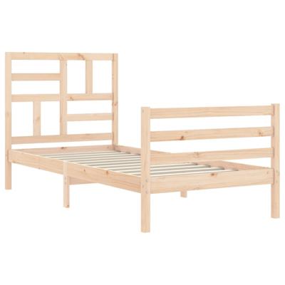 Bedframe met hoofdbord massief hout