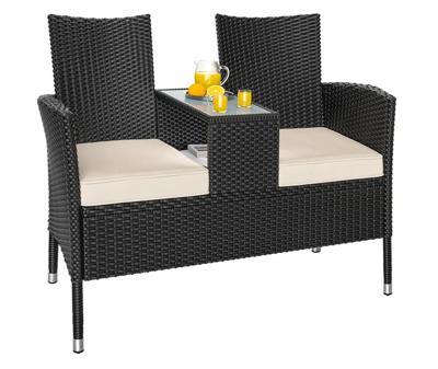 Solar tuinlamp wicker hoogte 50cm