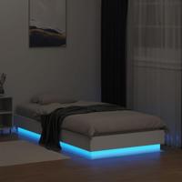 Bedframe met LED-verlichting wit 75x190 cm - thumbnail