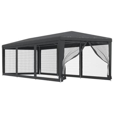 VidaXL Partytent met 8 mesh zijwanden 3x9 m hdpe antracietkleurig