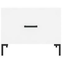 Salontafels 2 st 50x50x40 cm bewerkt hout wit - thumbnail
