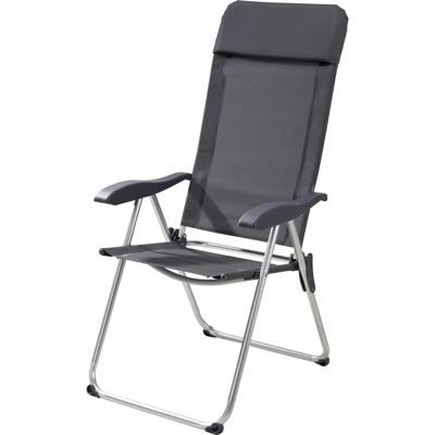 Campingstoel grijs 69x58x111cm