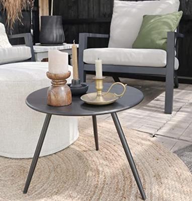 Bijzet Tuintafel Rond Ø60cm - Zwart Bijzet Tuintafel Rond Ø60cm - Zwart