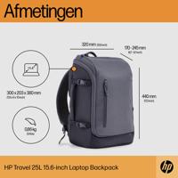 HP Travel 25 Liter 15,6 Zoll Laptop-Rucksack (Iron Grey) Laptoprugzak Geschikt voor max. (laptop): 39,6 cm (15,6) Grijs - thumbnail