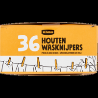 Jumbo Houten Wasknijpers 36 Stuks - thumbnail