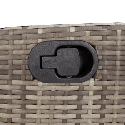 9-delige Tuinset met kussens poly rattan grijs - thumbnail