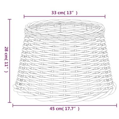 VidaXL Lampenkap ø45x28 cm wicker bruin