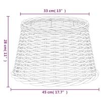 VidaXL Lampenkap ø45x28 cm wicker bruin - thumbnail