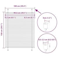 Pliss rolgordijn 100x150 cm stofbreedte 99,4cm polyester blauw - thumbnail