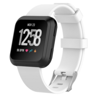 Fitbit Versa 1 / 2 & Lite rubberen sport bandje - Wit - thumbnail