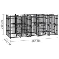 Hondenkennel 9,22 m² staal - thumbnail