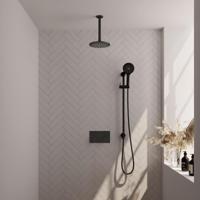 Brauer Black Edition Thermostatische Regendoucheset Inbouw - Hoofddouche 20 cm - Met Drukknoppen - Handdouche 3 Standen - Doucheslang - Geintegreerde Glijstang - Mat Zwart - thumbnail
